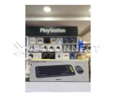 Logitech Pop Icon Wireless Keyboard Mouse Combo (Graphite & Green)