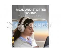 Anker Space One Wireless Over-Ear Back Headphones (Cream - Image 4/5